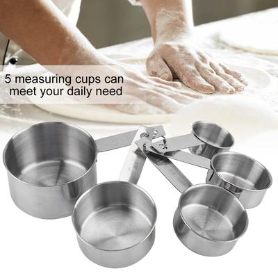 Stainless Steel Anti Rust Msuring Cup Spoon Baking Cooking Tool Set for Kitchen