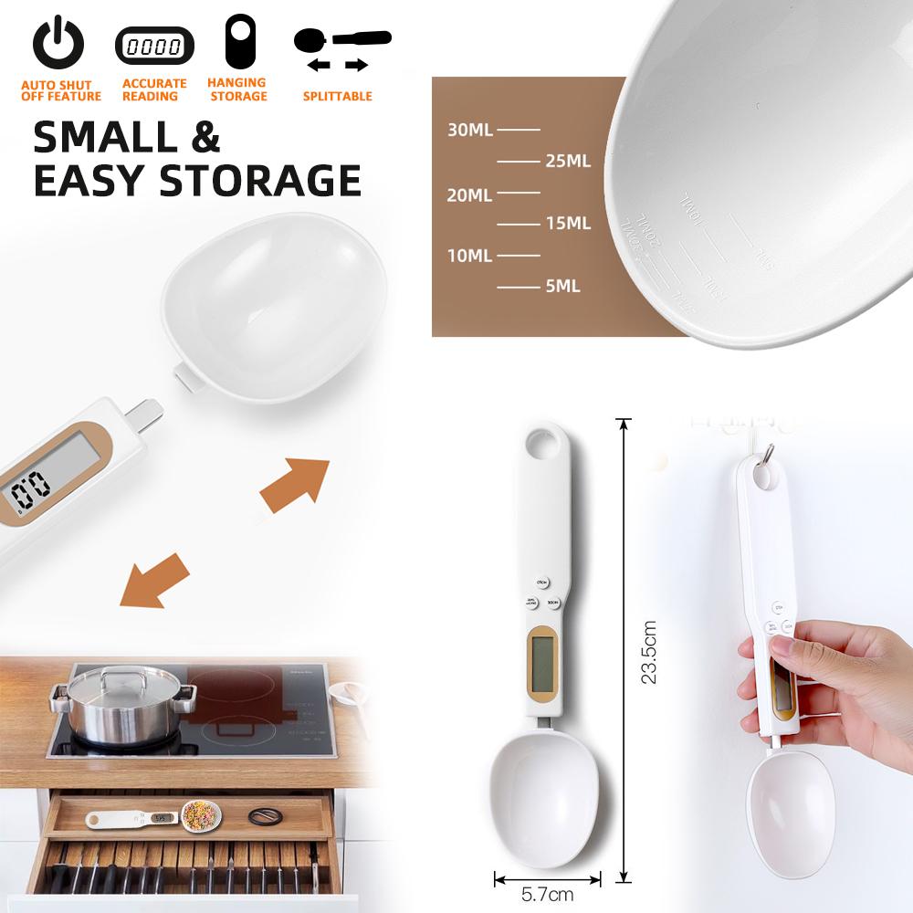 Digitale Küchenwaage, LCD-Anzeige 1g/0.1oz Präzise Lebensmittelwaage aus Edelstahl für Kochen Backen Wägen Waagen Elektronisch