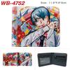 Chainsaw Man Anime Wallet Portable Large Capacity Full Color Folding Leather Purse Unisex Coin Bag