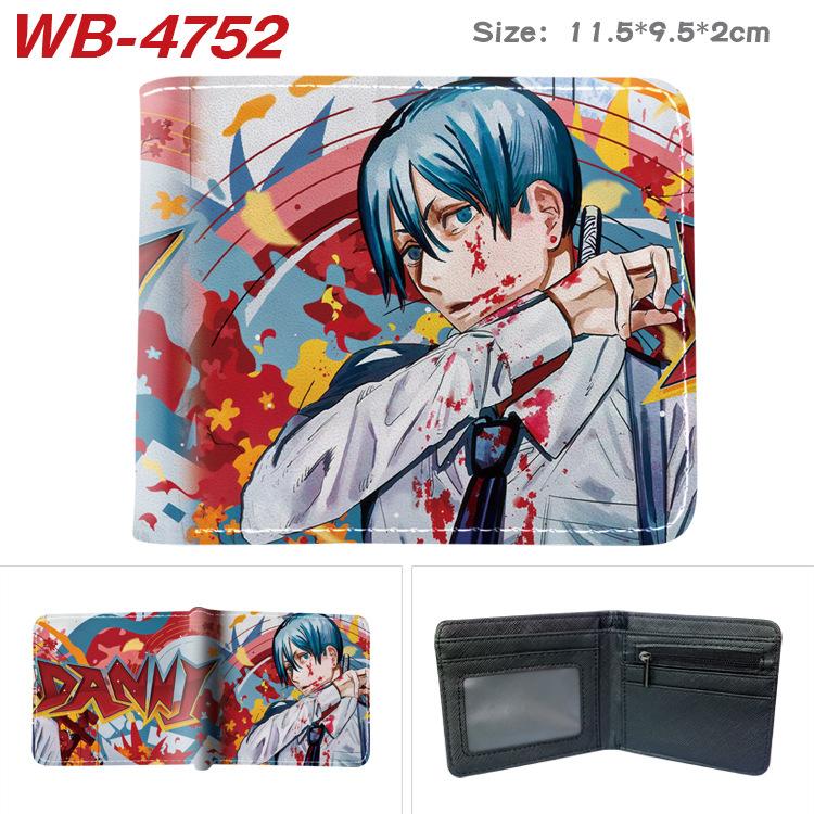 Chainsaw Man Anime Wallet Portable Large Capacity Full Color Folding Leather Purse Unisex Coin Bag