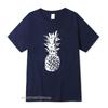 Cool Unisex Fashion Casual Top Quality 100 Cotton Loose Pineapple Printed T Shirt Casual Loose Cool Unisex T Shirt For Unisex