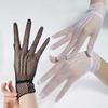 Fishnet Mesh Glove Mote Dame Dame Nattklubb Elegant Style Party Hansker