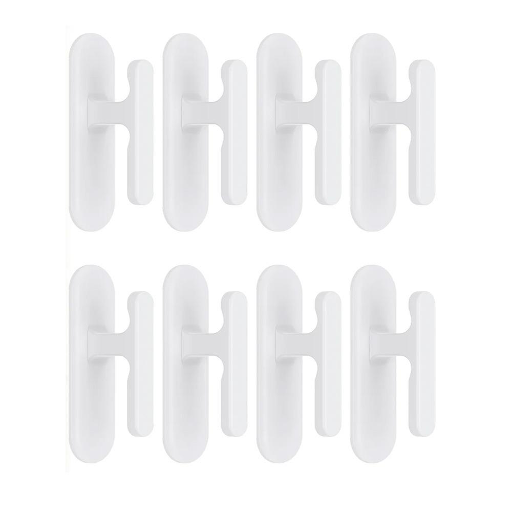 4/8/10 Pezzi Gancio in Plastica per Corda Tenda da Finestra Autoadesivo Montato a Parete
