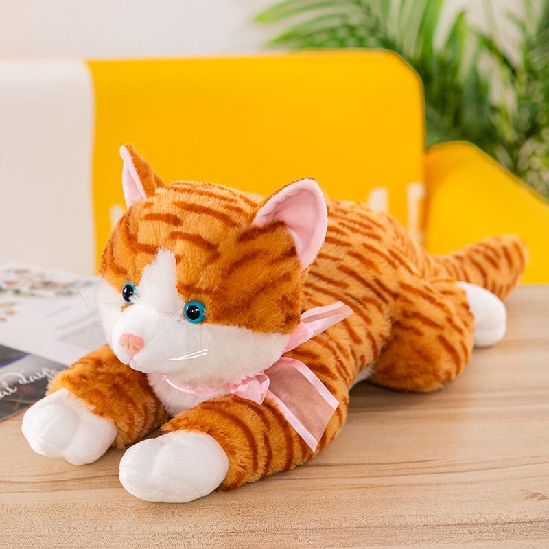 Süßes Grenzüberschreitendes Miauendes Kätzchen Kissen: Realistisches Plüschkatzenspielzeug