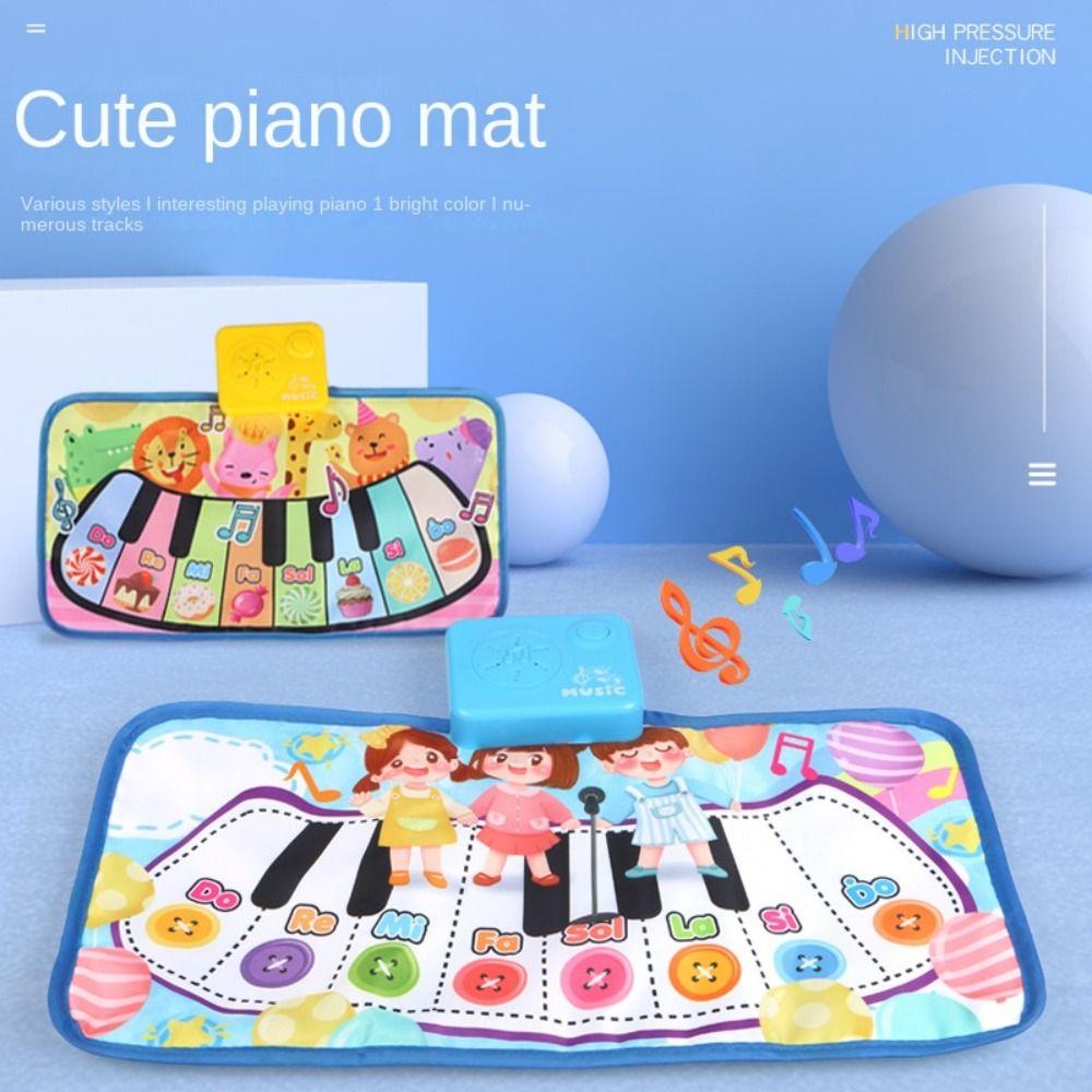 

Музыкальный коврик для фортепиано с 8 инструментами, детский коврик для ползания динозавра, музыкальный коврик для малышей