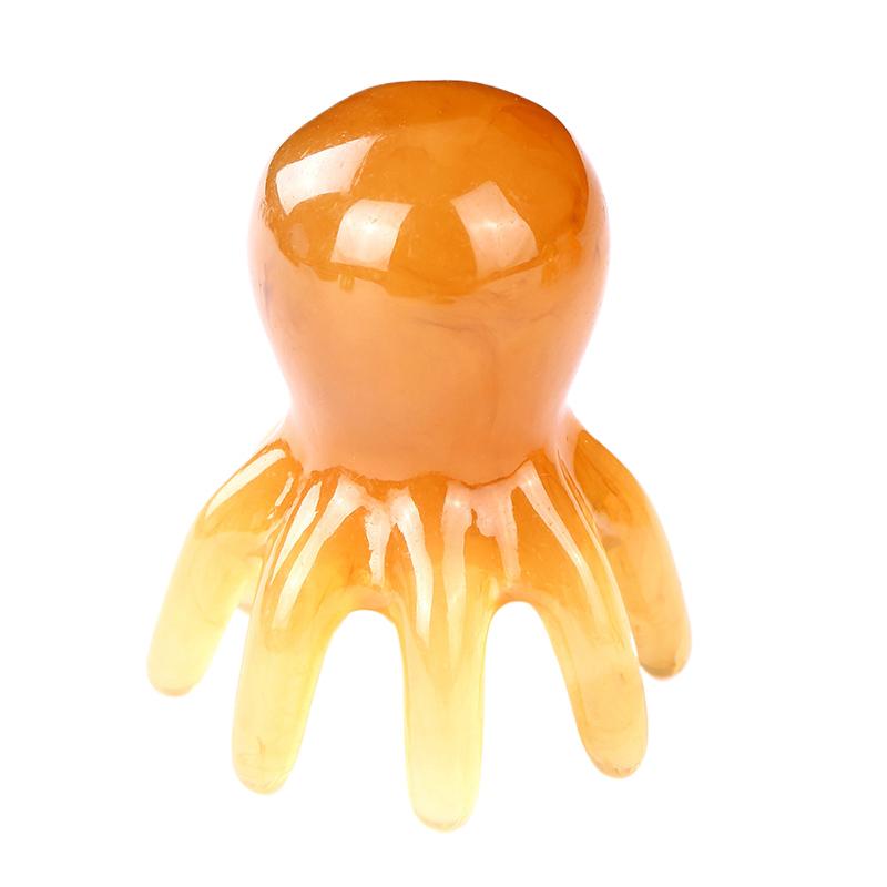 Resin Octopus Comb Head Massager Meridian Scraping Scalp Massage Brush Acupuncture Spa Gua Sha Health Deep Massage Tool