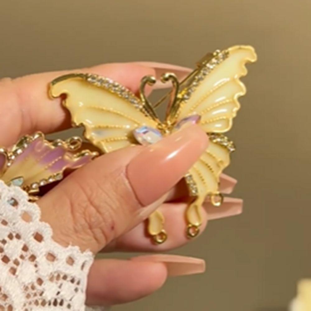 Insect Backpack Decoration Baking Paint Butterfly Moth Pin Wings Enamel Badge  Jewelry Gift