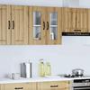 VidaXL Armoire murale de cuisine avec porte vitrée "Kalmar" Chêne artisanal Bois d'ingénierie 853676