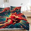 3pcs Flash Speedster Bedding Set, Duvet Cover and Pillowcases Machine Washable Seasons All Suitable, Design for Bedroom (No Filling)233
