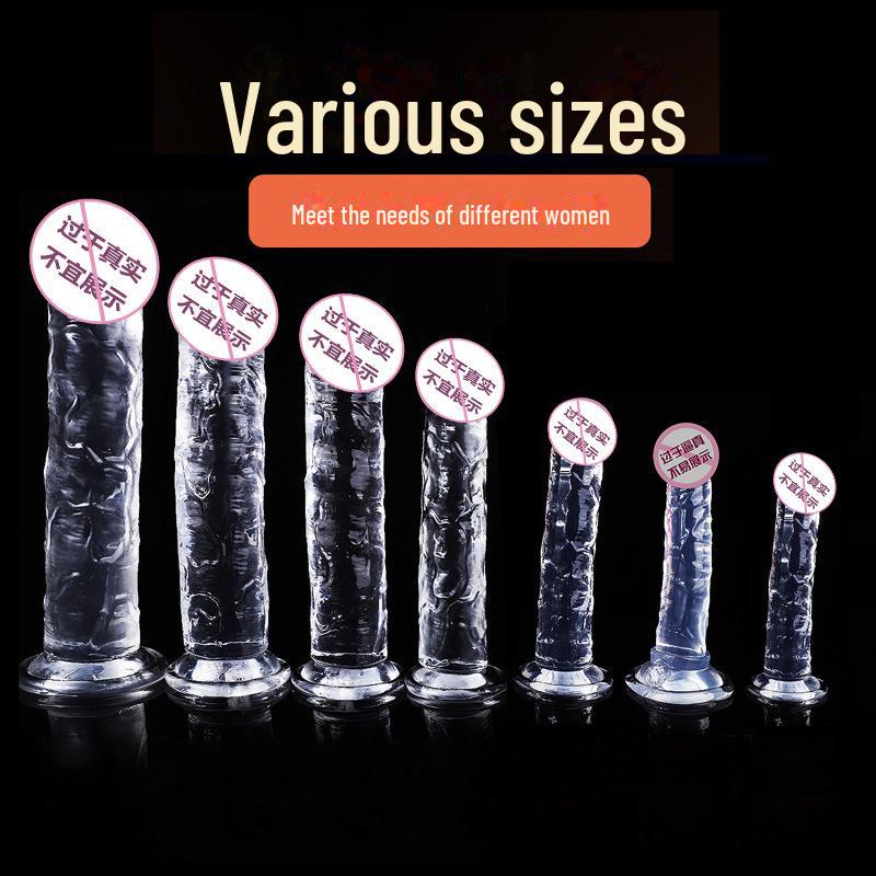 Transparent Silicone Crystal Eggless Dildo - Available in Large, Medium, and Small Sizes