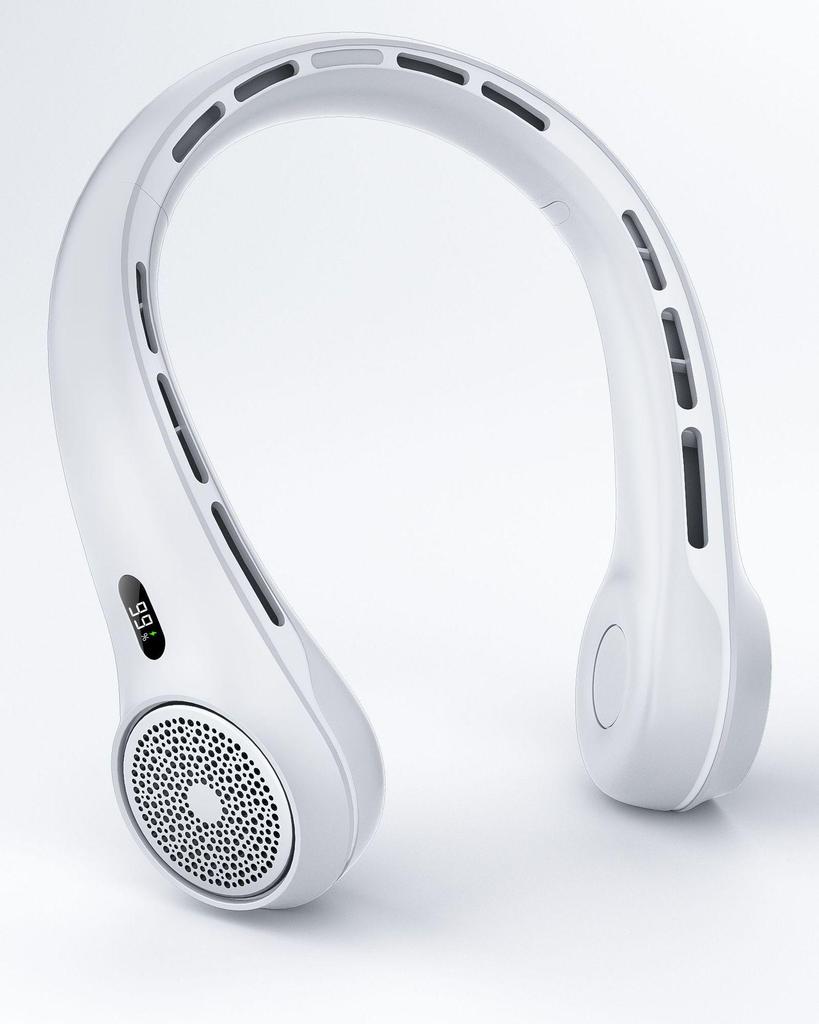 Silent Cooling Neck-Hanging Mini Fan: Rechargeable USB, Long Battery Life