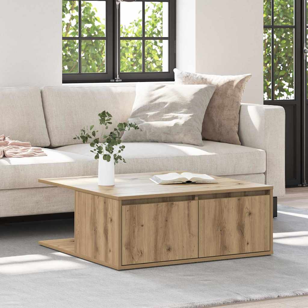 Coffee Table Artisan Oak 80 X 80 X 31 Cm Engineered Wood