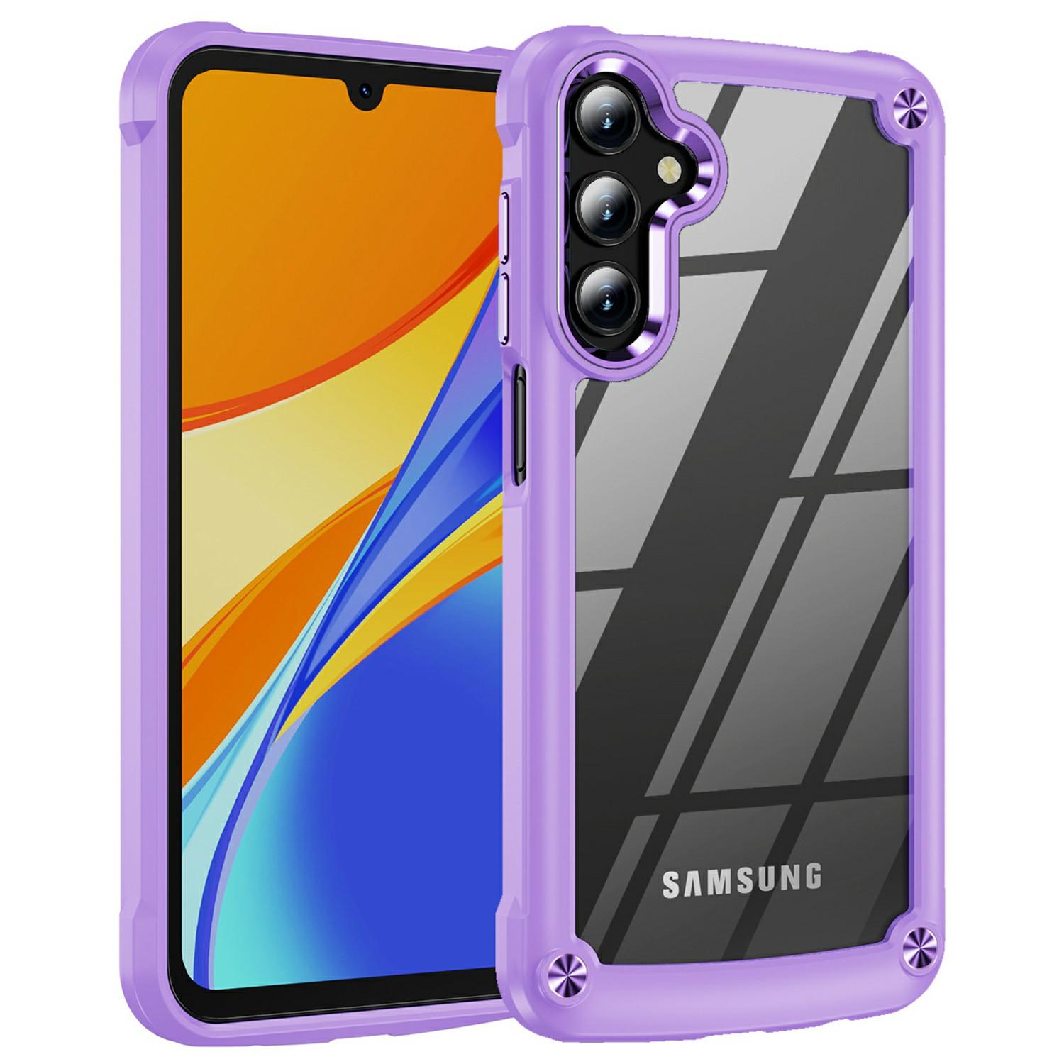 

For Samsung Galaxy A17 5G/A17 4G Case Anti-Drop Alloy Lens Frame PC + TPU Phone Cover
