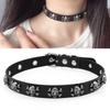 Adjustable Skull Pendant Necklace Punk Inspired Jewelry PU Leather Gothic Chain For Alternative Fashion Enthusiasts