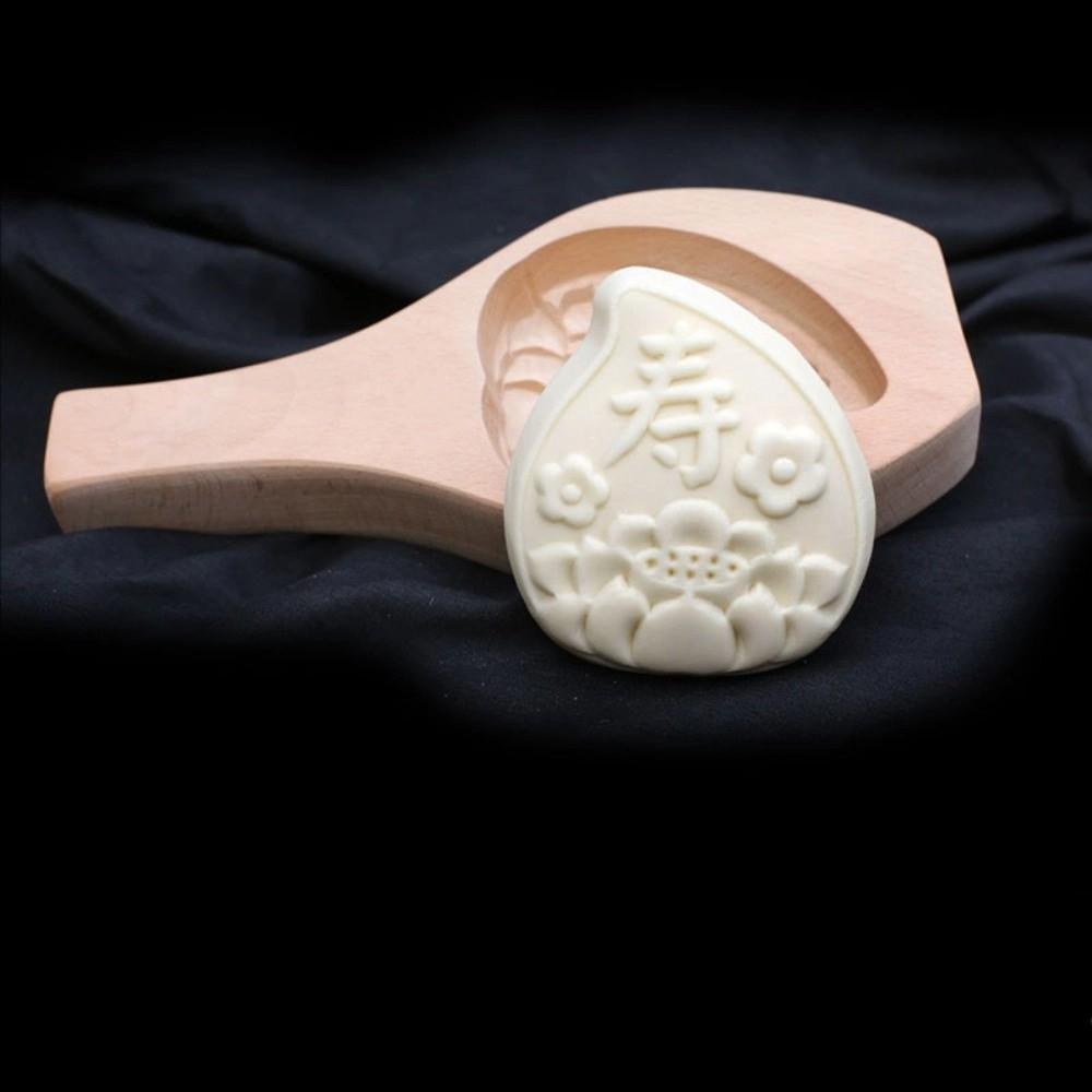 Carved Wood Baozi Mold 3D Steamed Stuffed Bun Tool Multifunctional Steamed Bread Mold  Kitchen