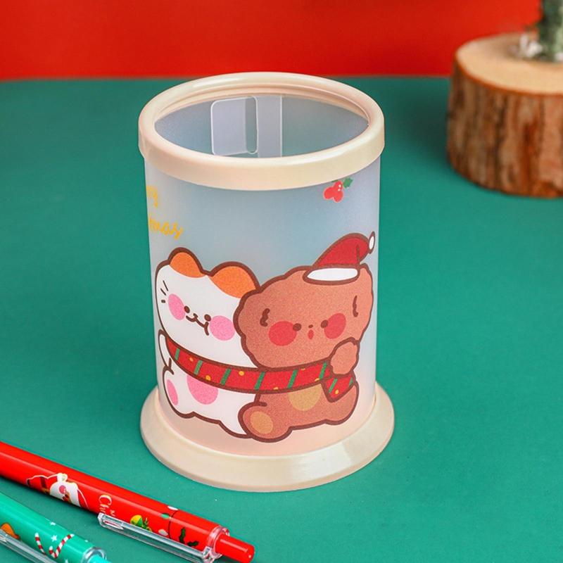 Christmas Pen Cup Paint Brush Holder Makeup Brush Organizer Holder Christmas Party Favors for Kids Boys Girls Students