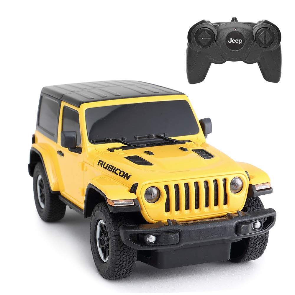 RASTAR 124 Радиоуправляемая машина Jeep Wrangler JL Rubicon, Детская RC машина, Игрушечная машина, Желтая