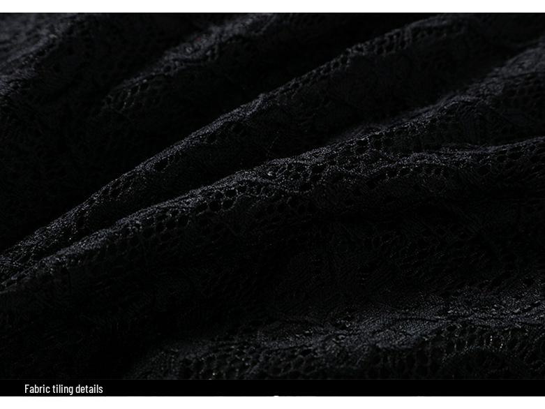 Non-Returnable Embroidered European & American Palace Style Lace Dress, Hip-Wrapped Design, Plus Size Women's Elegant Skirt