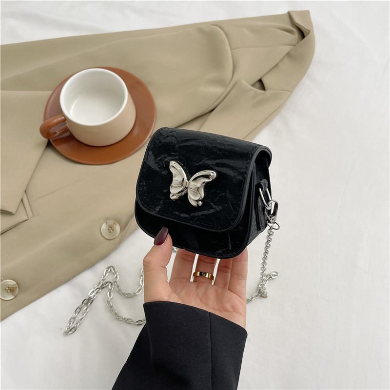 Chic Pu Saddle Bag For Women With Stylish Butterfly Design In Various Colors