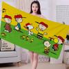 Cartoon Snoopy Microfiber Blanket Quick Drying Beach Towels Oversized Printing Super Absorbent Pool Towel Blanket