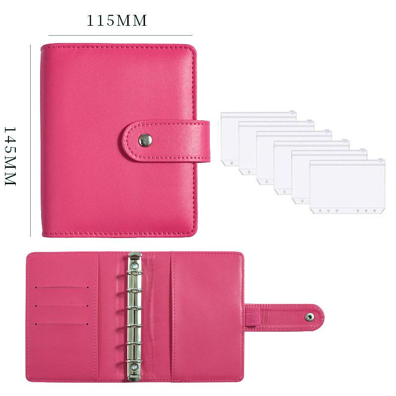 A7 Crocodile Pattern Leather Budget Binder Notebook Cash Envelopes System Set Binder Pockets Money Budget Saving Bill Organizer
