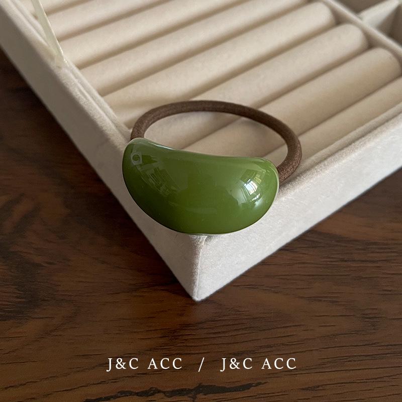 

Изогнутая резинка для волос в корейском стиле: Универсальная, высокоэластичная резинка для волос в хвост зелёный