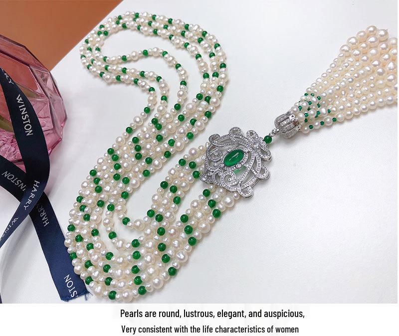 Elegant Freshwater Pearl Multi-Wear Long Necklace - Women's Fashion Accessory