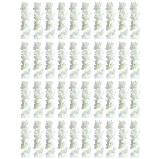 20/40Pcs 30CM Artificial Wisteria Flower Garland UV Resistant Home Wedding Party Fake Flower Garland Indoor Outdoor Hanging White Faux Bloom