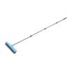 20CM Hard Clning Brush Telescopic Handle Steel Wire Scrubbing Broom for Grime Moss Removal Outdoor Floor Deck Garden Garage