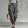 Cargo-Hose Verstellbare Beinöffnungen Volle Knöchellänge Seitentaschen Baggy-Hose Einfarbige Locker geschnittene Streetwear Freizeit-Hose