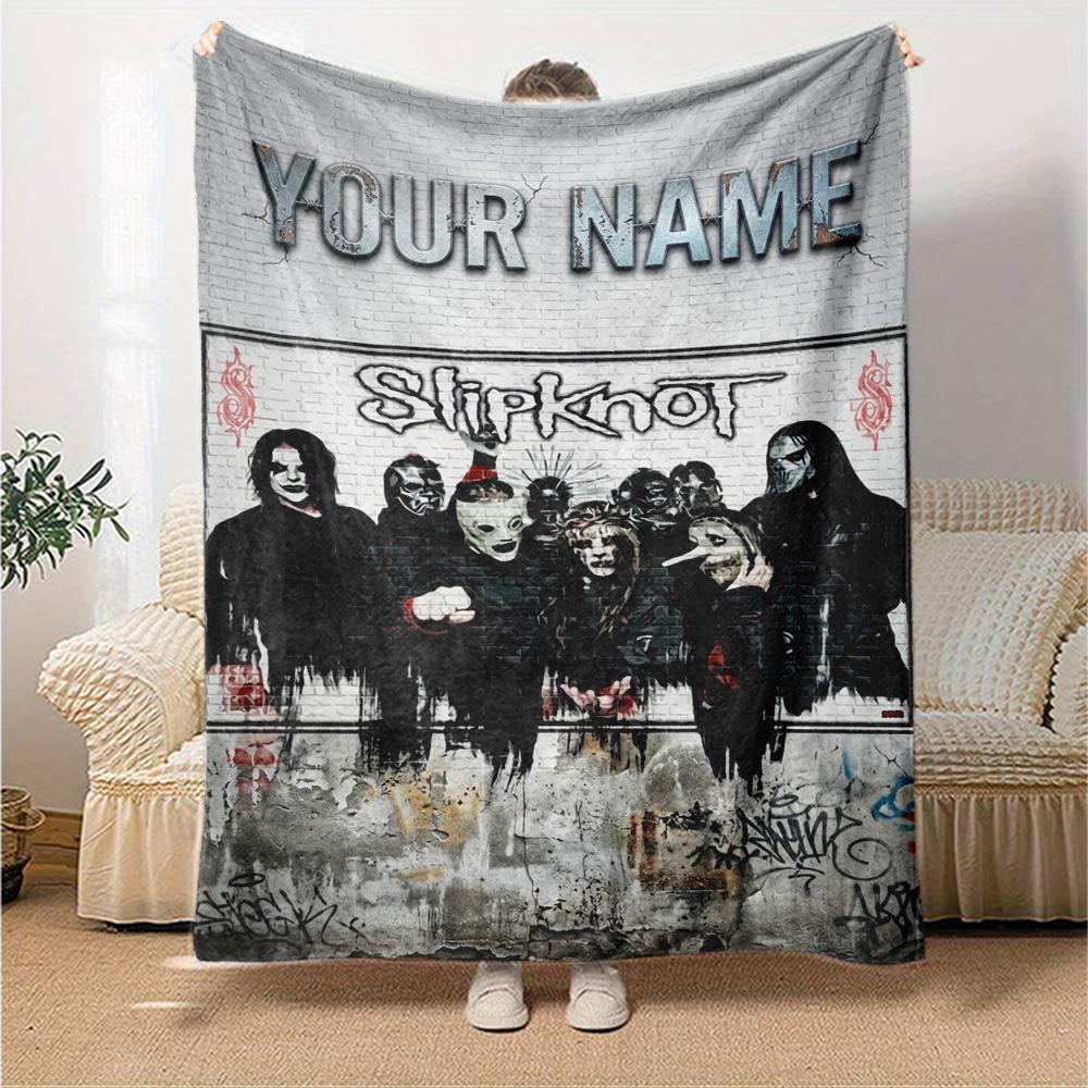 Name Individuell Slipknot Print Flanelldecke Hohe Qualität Warm Bequem Decke für Alle Jahreszeiten Perfekt für Geschenke Heimdekoration