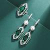 Classical Style Jewelry Set New Chinese Emerald Ring Earrings Green Vintage High-end