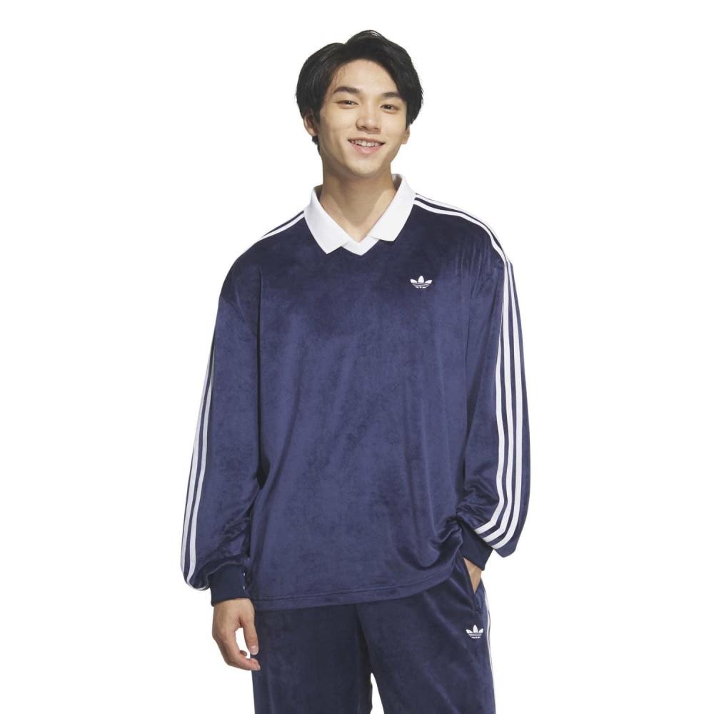 Adidas U veloUr Поло с длинным рукавом Sk Kq5486 Ночной индиго S