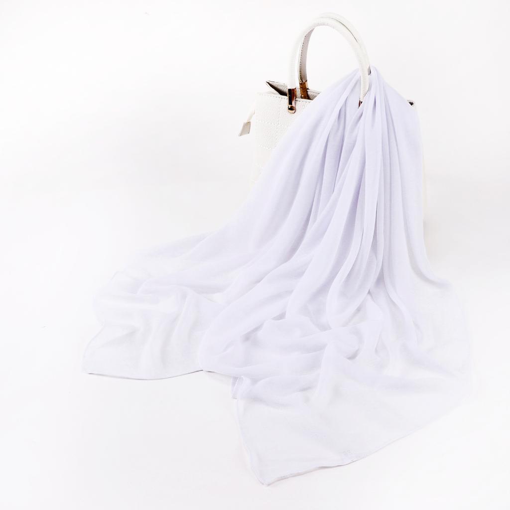 110*110CM Square Pearl Chiffon Hijabs Scarf Plain Solid Color Headwraps Muslim Women's Khimar Headscarf 45 Colors