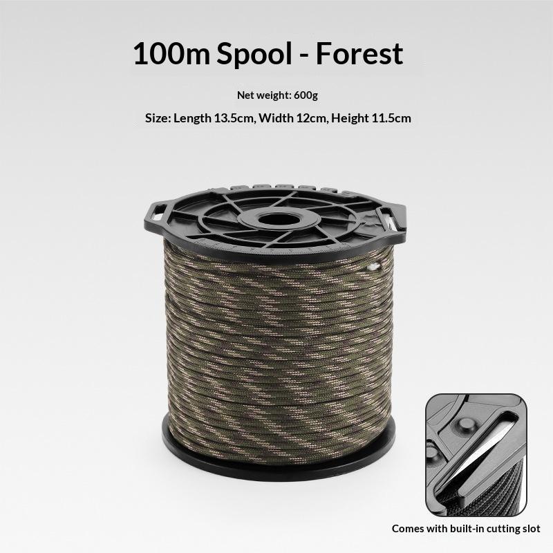 9-Strang Paracord Seil 100m Rolle Geflochtene Outdoor Camping Zelt Abspannleine Strapazierfähige Lanyard Für Wandern Überleben DIY Bastelgebrauch