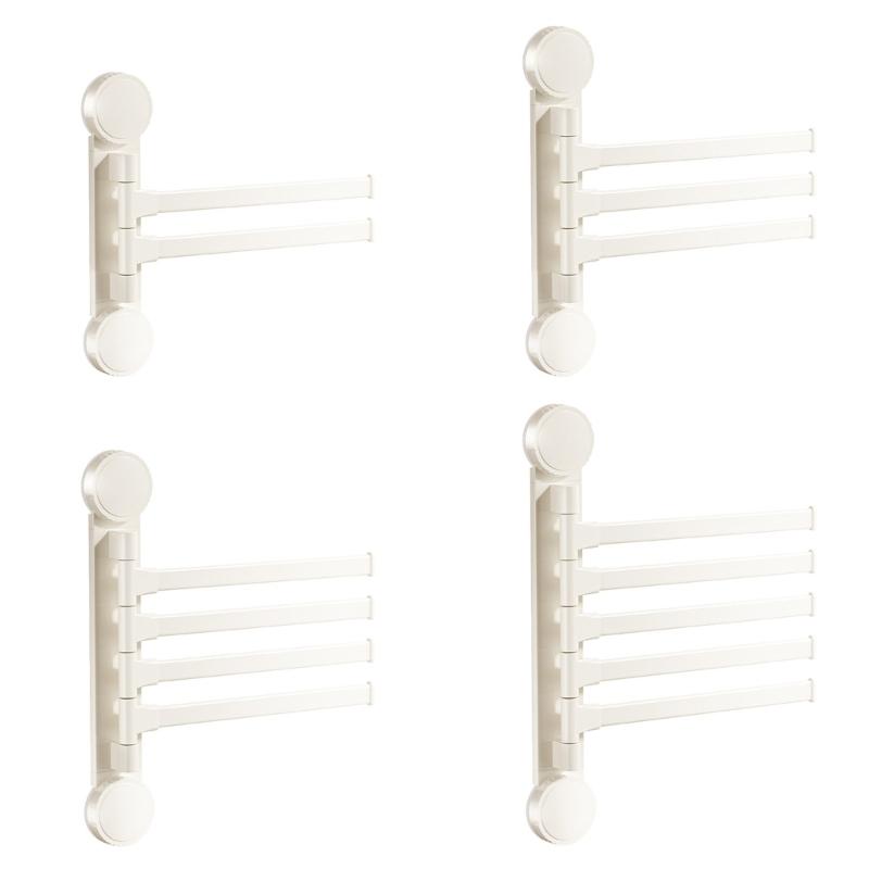 Practical Suction Mounted Towel Rack with Double Rotating Rack Portable for Renters and Wall Friendly Homes Hanging