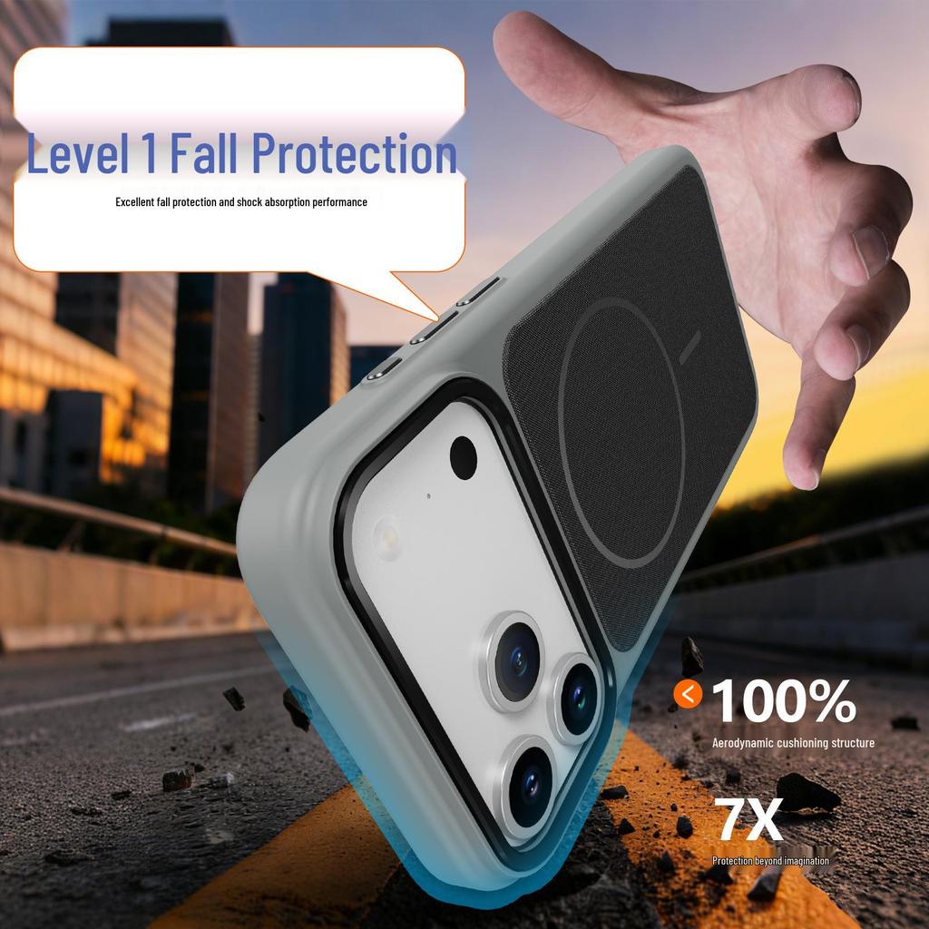 iPhone 17 Pro Max Tech Fabric Magnetic Phone Case - Apple 16 Pro Advanced Anti-Drop Cover