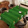 Soccer Tablecloth for Birthday Party Decoration, Soccer Ball Field Rectangle Table Cover for Dining Room, Game Day Sports Party Supplies