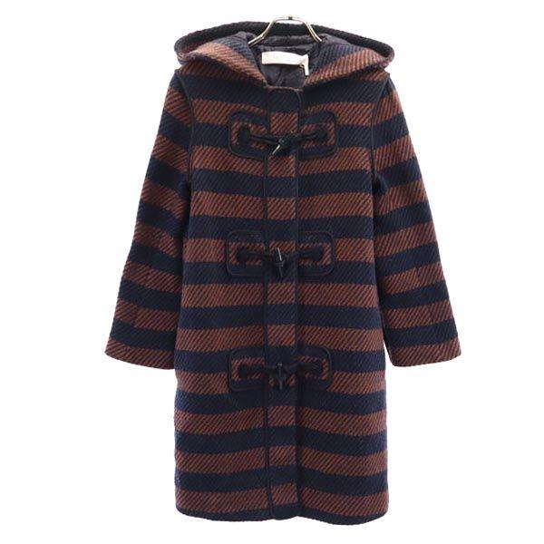 

SEE BY CHLOE border wool blend Duffel coat 34 Navy system Women Used