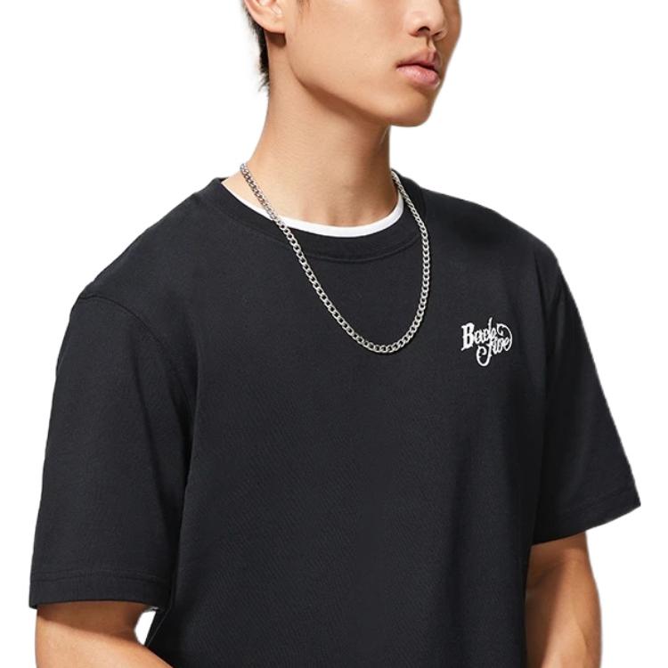 Li-Ning Anti-Wu Kräuter und Krieger Serie Buchstabendruck Kurzarm T-Shirt Herren Oberteile Schwarz AHSS725-3