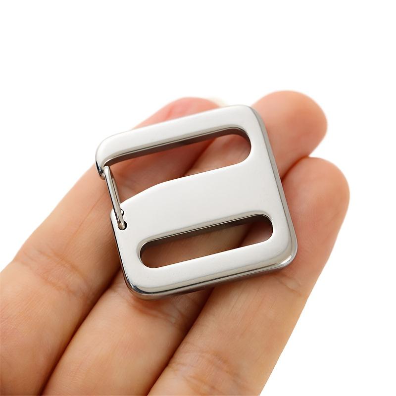 Metal Buckle for Bags Stainless Steel G-Shaped Spring Clips, Webbing Anti-Slip Adjustable Buckles, Quick-Release Hooks for Bags