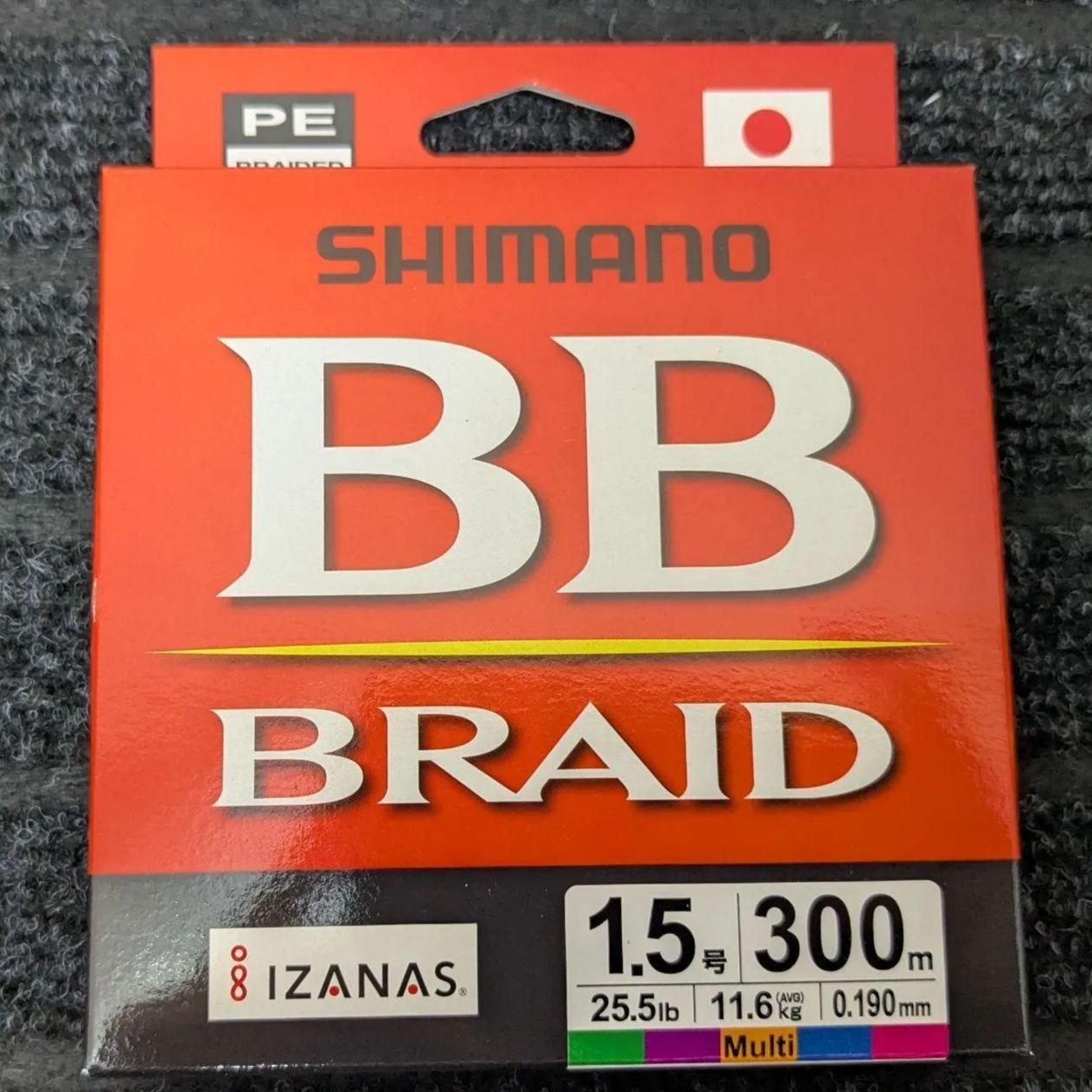 Used SHIMANO PE line BB braid BB BRAID 1.5 300m multicolor LD-M74Y