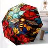 1pc Bee Garden Automatic Open/close Umbrella, 8-Rib Sturdy Structure, Portable Travel Umbrella, Parties, Everyday Use, Outdoor Accessory, Ar