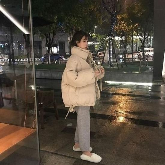 Women's Spring/Summer Loose Fit Korean-Style Thickened Cotton-Padded Coat