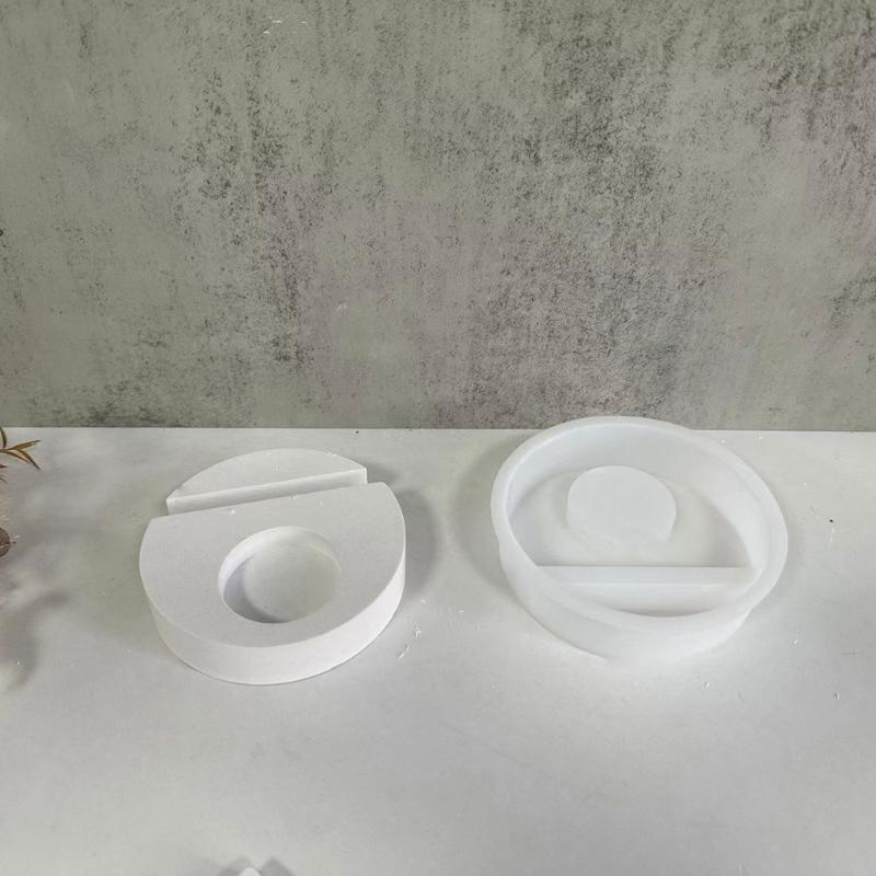 Candle Holder Moulds Candlestick Molds Silicone Ornamental Tray Molds Candle Stand Mold Candle Cup Molds for Candlestick