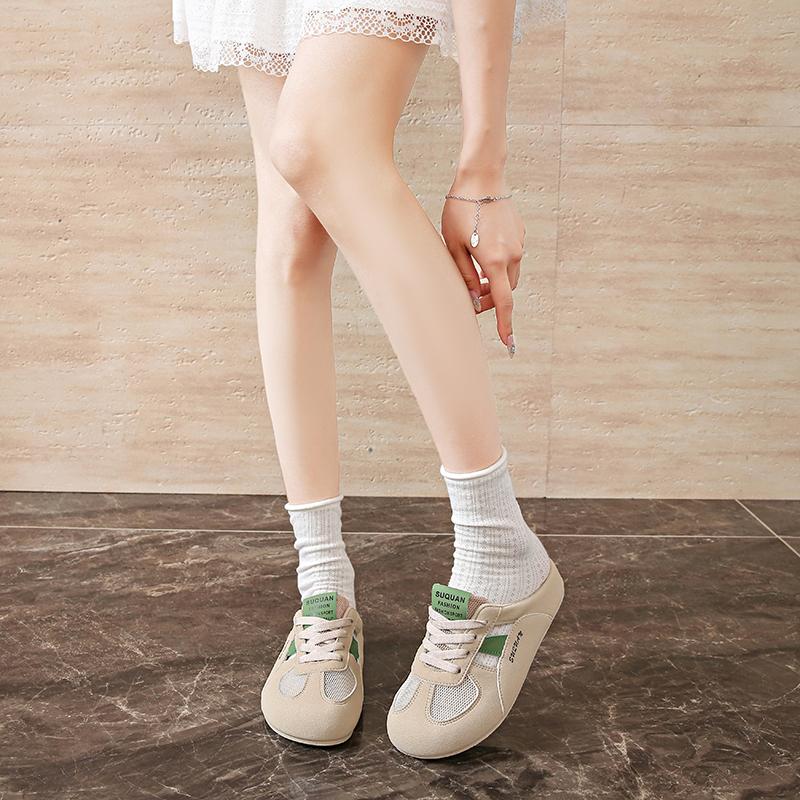 Fashion Ladies Shoes 2025 Brand Closed Toe Women's Slippers Fashion Outdoor Lace-up Mesh New Best Seller Comfortable Casual Shoeszapatos