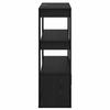 Sideboard Black Oak Effect 30 x 80 x 90 cm Wood Based Material