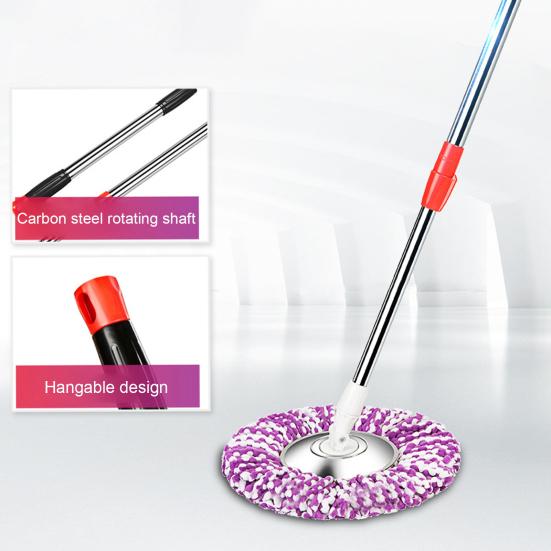 Tijă de mop din oțel inoxidabil cu mâner reglabil Rotație de 360 de grade Pardoseli Pete de praf de păr Curățare profundă Mop de curățare