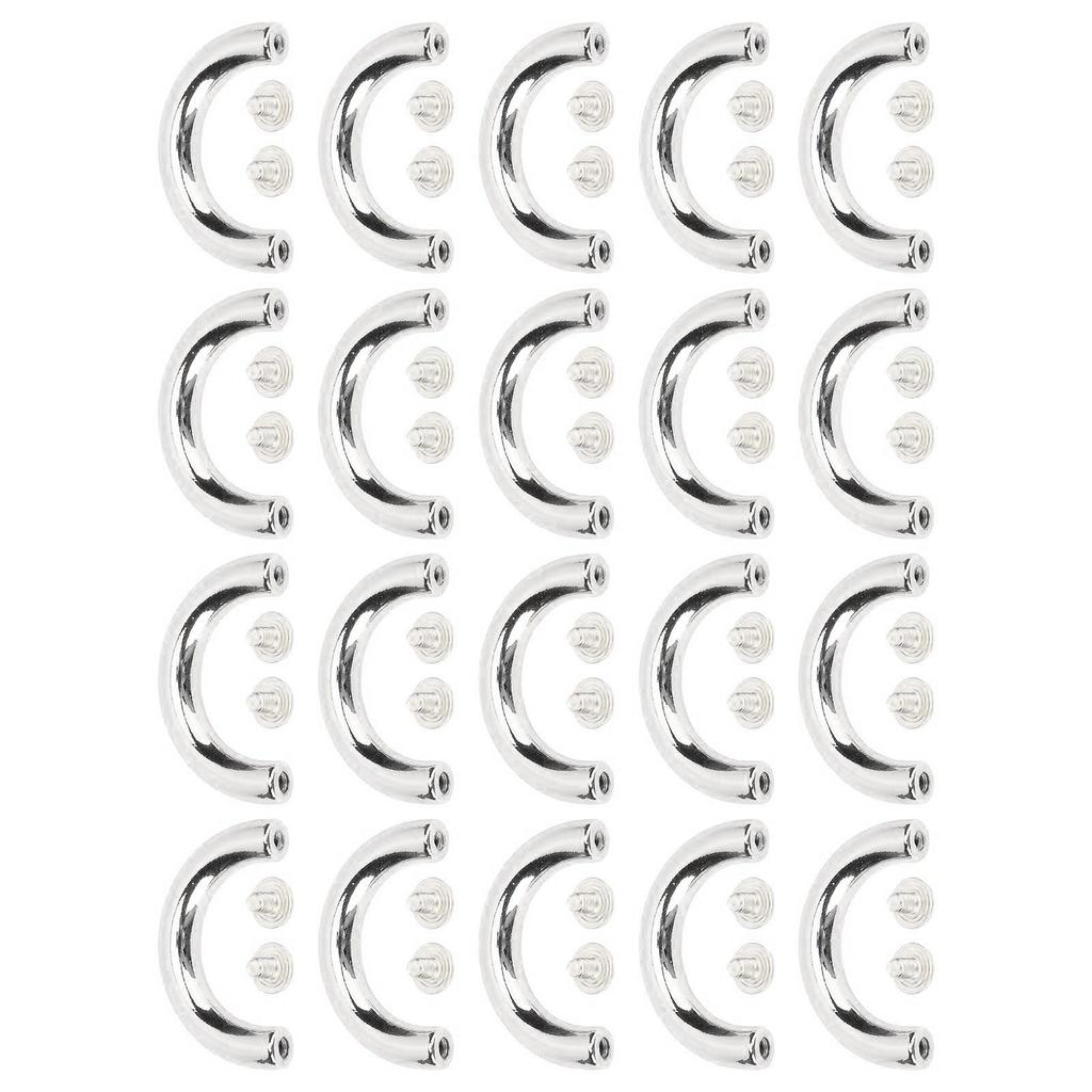 20 Set U-Ringe Metallbogenbrücke Tasche Handtasche Aufhängungsverschluss Kette Riemenverbinder Schnallen Leder