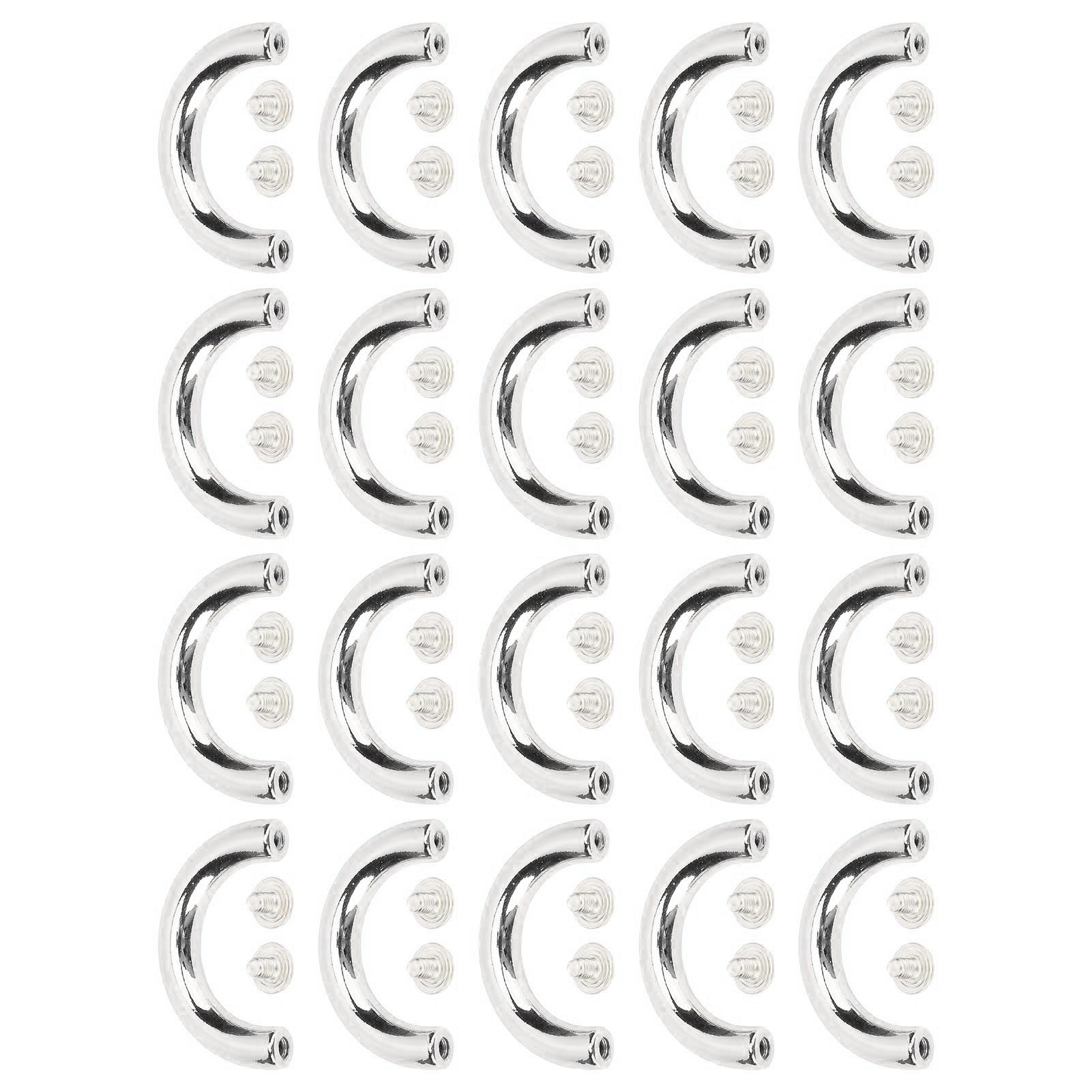 

20 комплектов U-образных колец, металлическая арочная сумка-мост, застежка для подвески, цепочка, соединительные пряжки из кожи серебряный